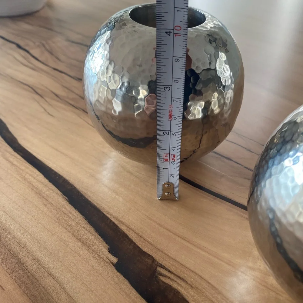 West Elm Hammered Silver Tea 💡 Holders